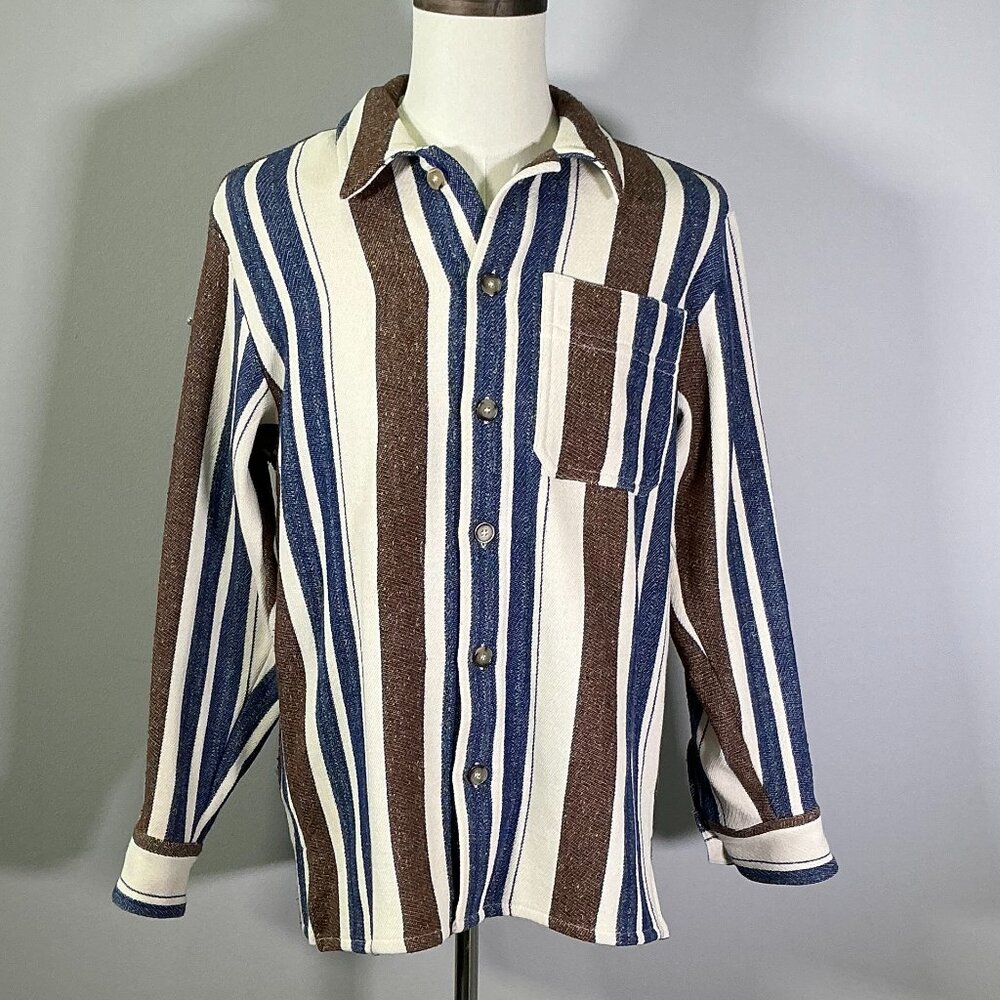 A.P.C. Stefan Men's Size S Marine Striped Jacket NWT